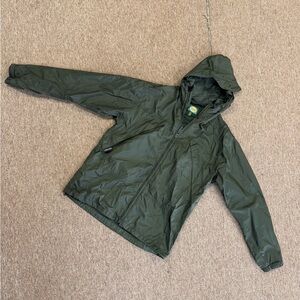 Green Hooded rain/wind Jacket